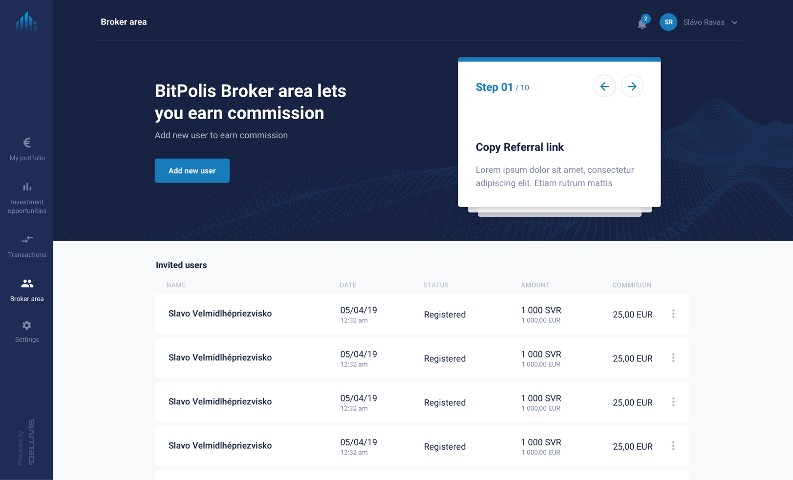 Landing page