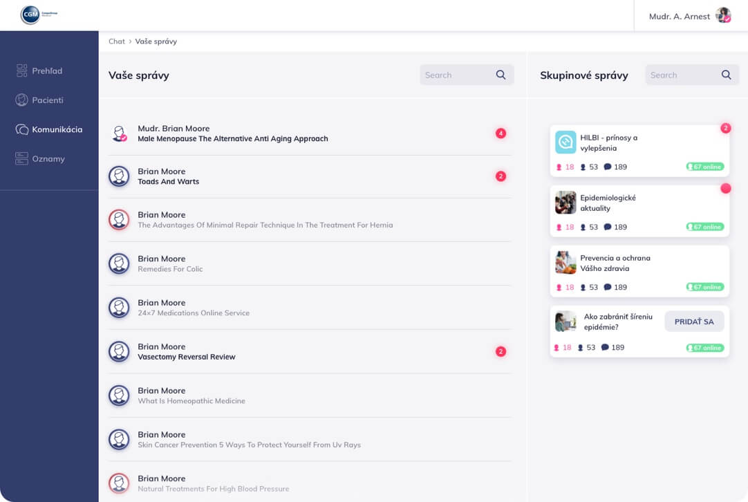 Landing page